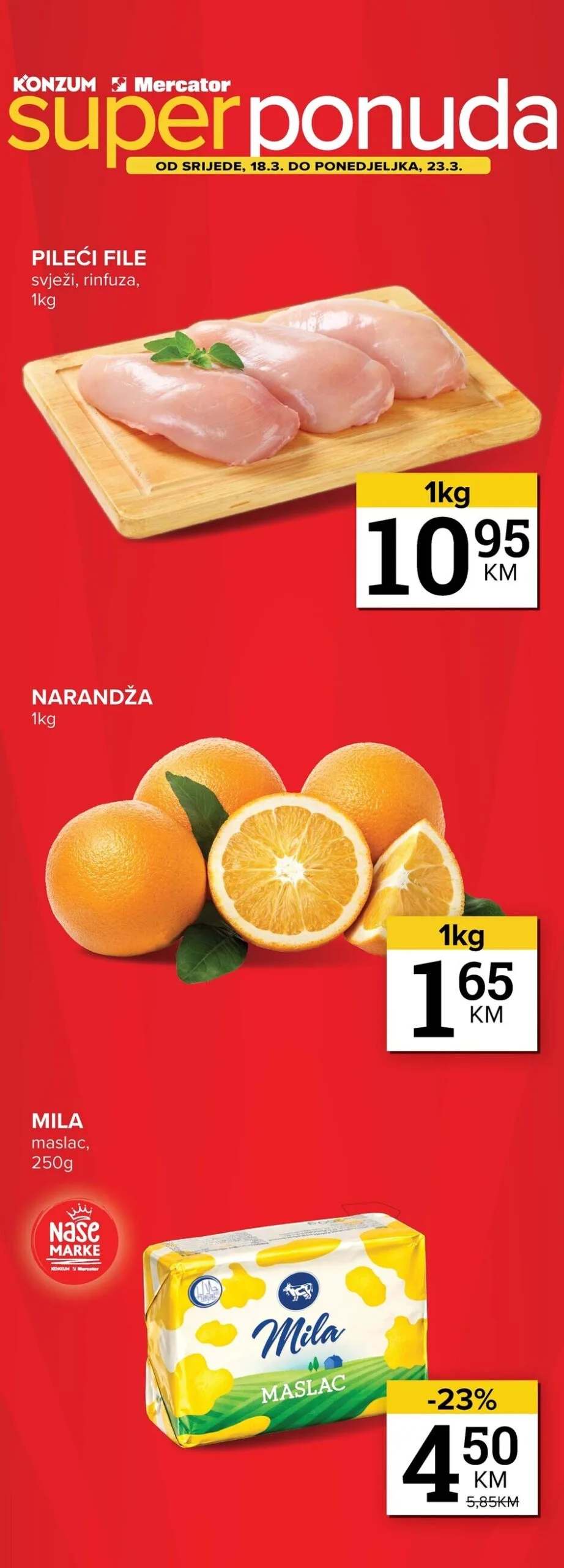 Konzum vikend akcija 18-23.3.2026.