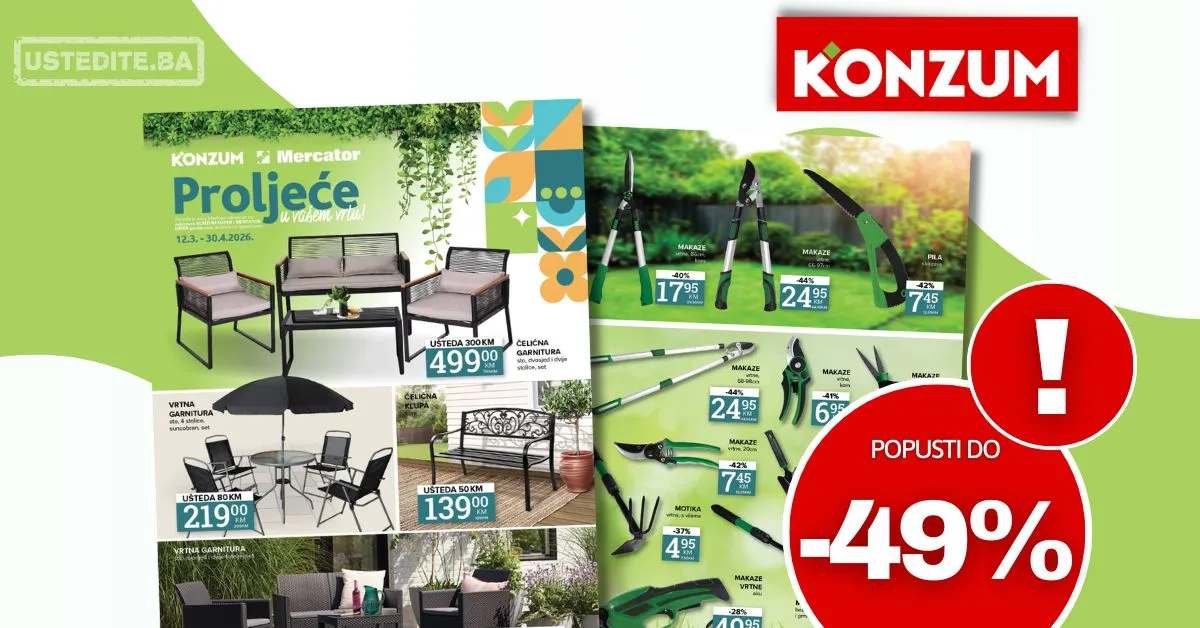 Konzum katalog PROLJETNO ČIŠĆENJE 12.3-30.4.2026.